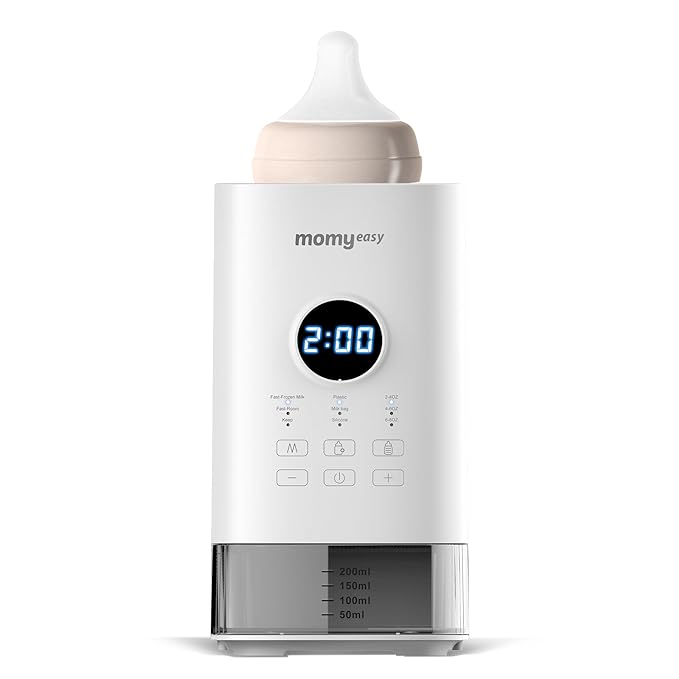 MOMYEASY Bottle Warmer, Fast Baby Bottle Warmer for All Bottles, Milk Warmer with Accurate Display Timer, Temperature Control and Auto Shutoff, Bottle Warmers for Breastmilk & Formula