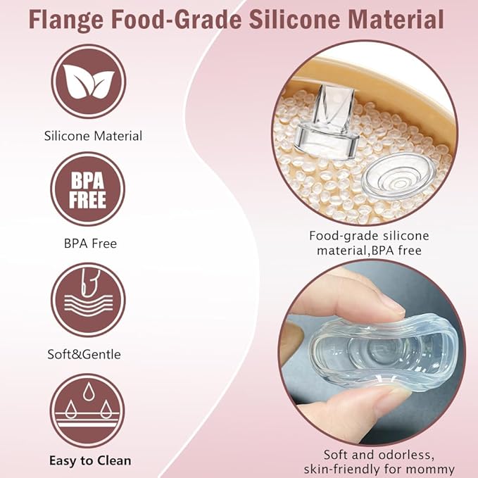 2pcs Duckbill Valves and 2pcs Silicone Diaphragm Compatible with Momcozy S12 Pro/S9 Pro Wearable Breast Pump Accessories,Mom Cozy Breast Pump Replacement Accessories