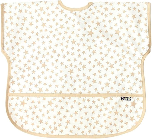 Short Sleeve Waterproof Bib for Toddlers – Feeding Apron for Mealtime, Daycare, Self-Feeding & Messy Play, Baby Bib