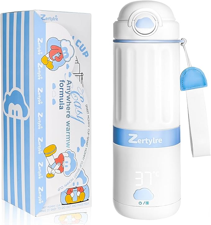 Portable Milk Warmer for Travel,New Upgrade Detachable Design,17Oz Larger Capacity Baby Bottle Warmer with Adjustable Temp & Keep Warm for Formula, Breastmilk,Fast Heating,13500 mAh