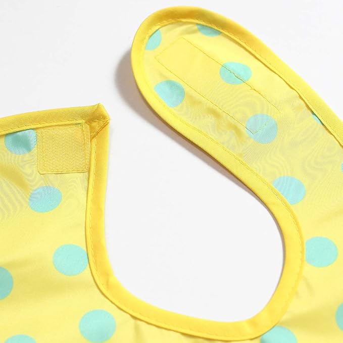 Full Coverage Waterproof Feeding Bib for Toddlers – Extra Long Apron Bib for Mealtime, Self-Feeding, BPA-Free