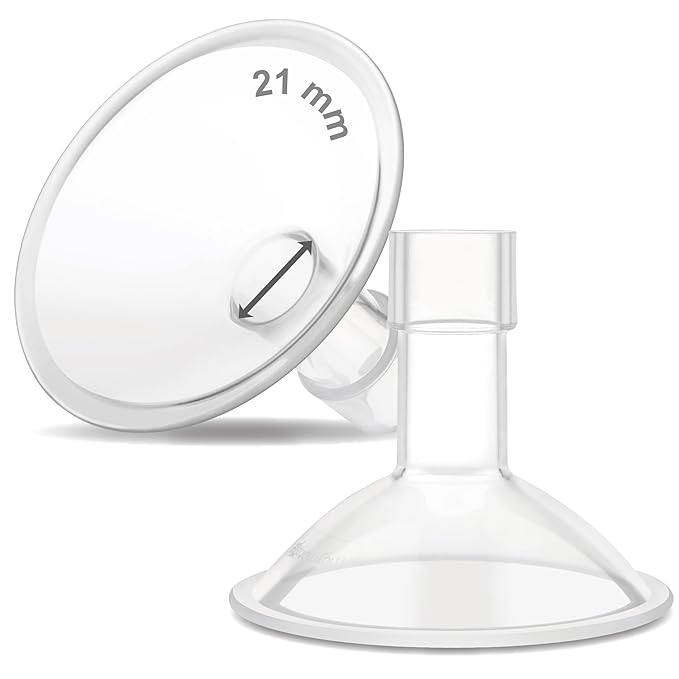 Maymom MyFit Crater Series 21mm Two-Piece Design Small Breastshield Compatible with Medela Breast Pump Parts; Replace Shields; Fit Flex Connector; 2pc