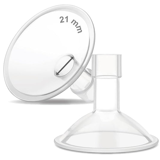 Maymom MyFit Crater Series 21mm Two-Piece Design Small Breastshield Compatible with Medela Breast Pump Parts; Replace Shields; Fit Flex Connector; 2pc