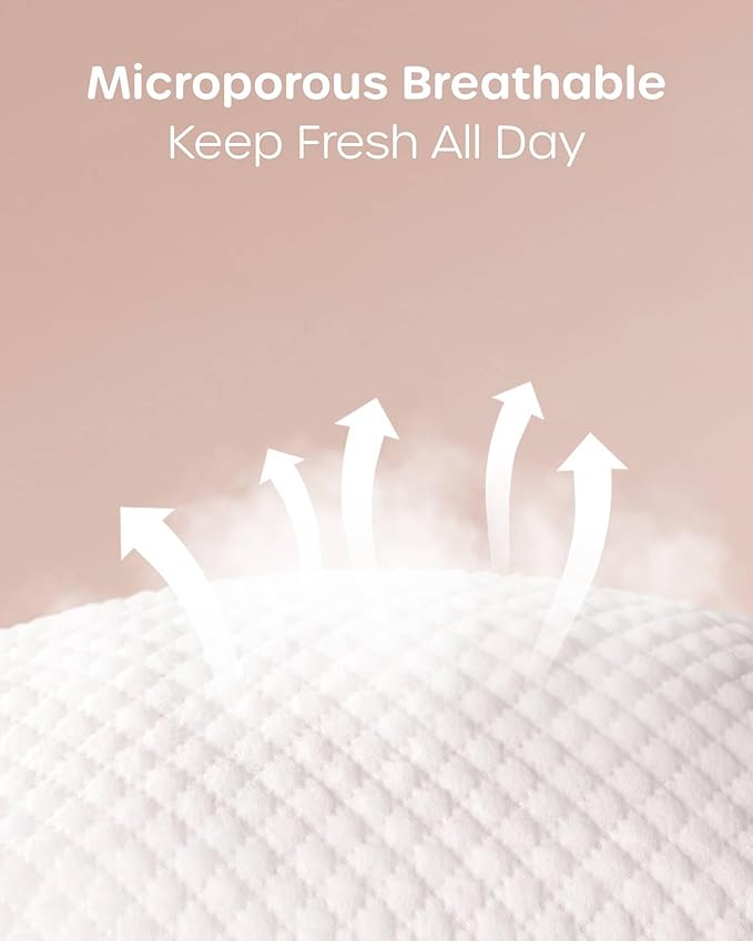 Nuliie Super Absorbent & Featherlight Disposable Nursing Pads 150 Count, Stay Dry, Soft & Breathable Breast Pads for Leaking Milk, Leakproof, Individually Packaged Breastfeeding Essentials for Moms