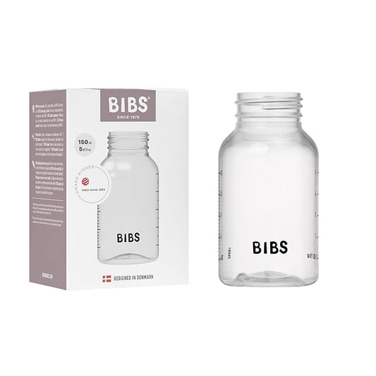 BIBS Baby Bottle 5 oz / 150 ml - BPA-Free, Dishwasher Safe - Compatible with BIBS Bottle Sets (Sold Separately)