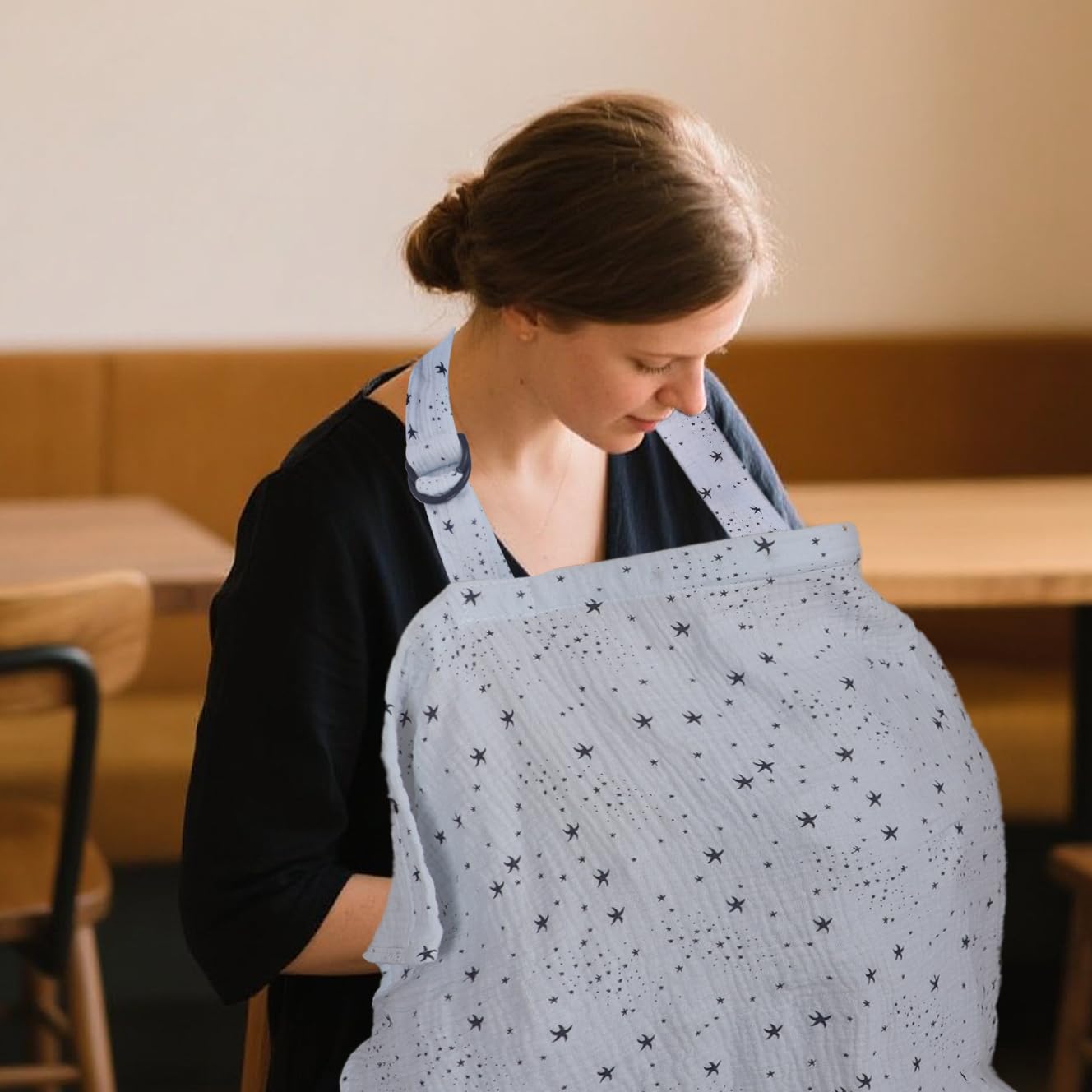 Muslin Breathable Nursing Cover Up Feeding for Breastfeeding,Breastfeeding Covers for Women Nursing