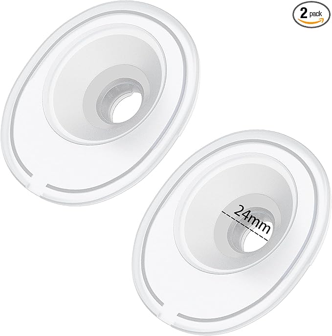 2pcs Flange 24mm Compatible with Momcozy M5 Breast Pump, 24mm Flange M5 Breast Pump Replacement Accessories,m5 Replacement Parts