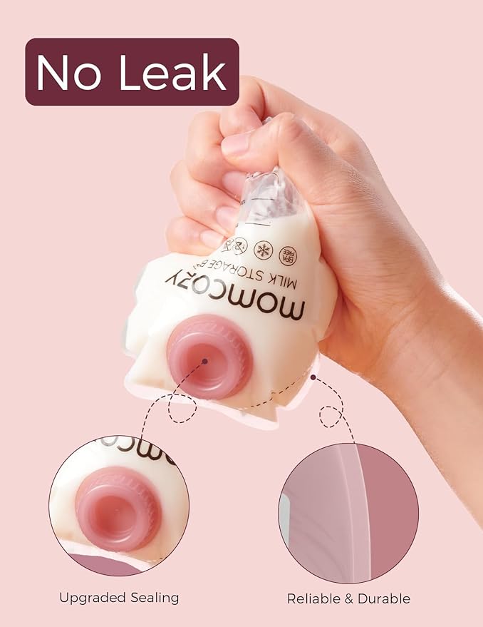 Momcozy Screw-on Breastmilk Storage Bags, 48 Ct, Holds 5 oz, Disposable & BPA Free, Original Replacement Accessories Only for Momcozy Direct-to-Bag Breast Milk Bag Combo