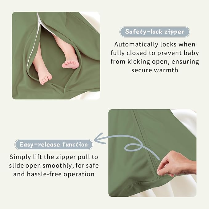 Baby Sleep Sack 6-12 Months,100% Cotton TOG 0.5 Wearable Blanket for Boys and Girls, 3 Pack 2-Way Zipper Lightweight Sleeping Bags for Toddler Newborn Infant