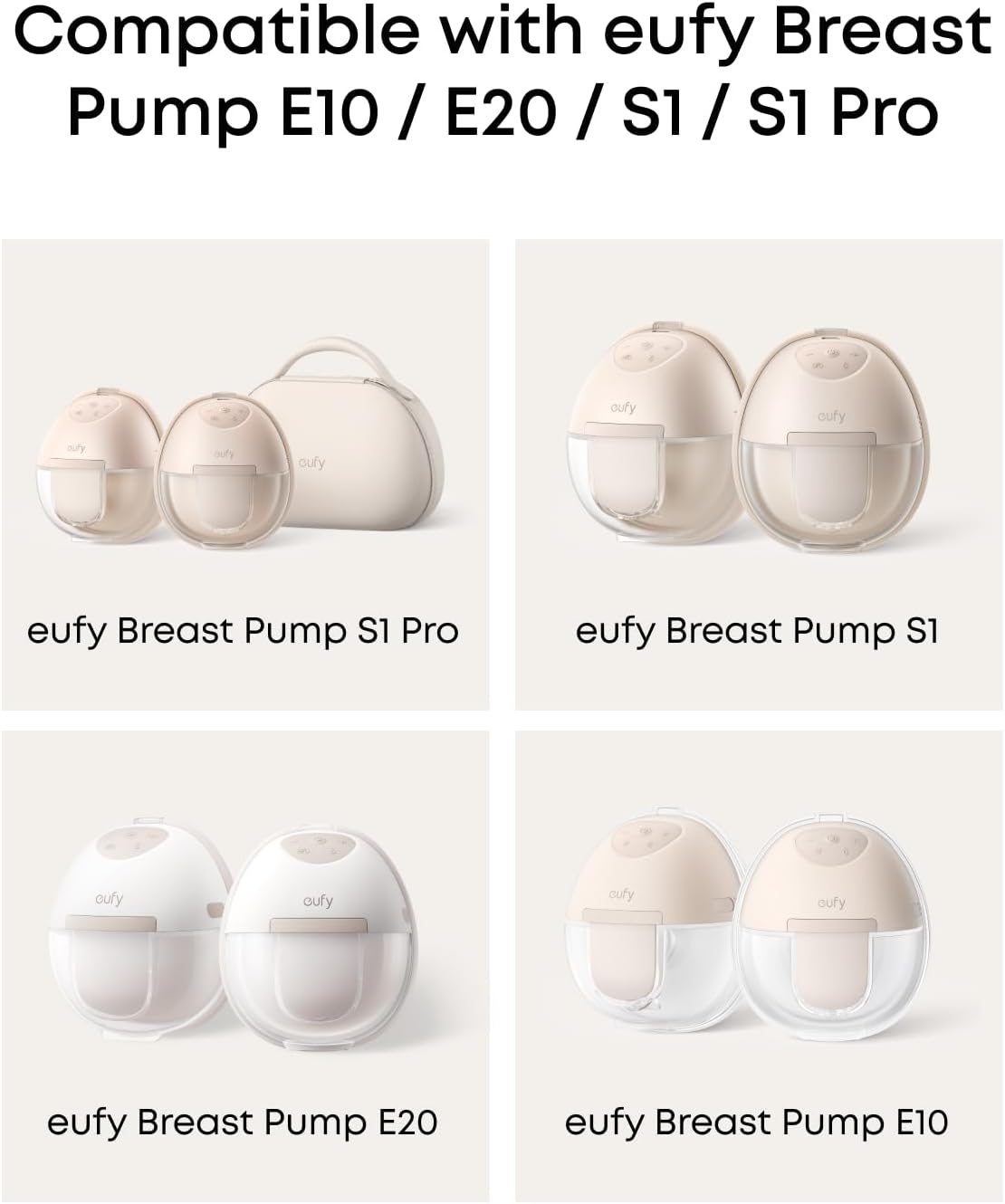 eufy Original Dust Cover (2-Pack) for Wearable Breast Pump E10/E20/S1/S1 Pro, Leak-Proof and Dust-Proof Breast Pump Replacement Parts