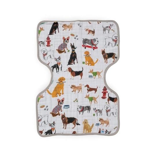 Little Unicorn Ultra-Absorbent Premium Burp Cloth | Soft on Baby's Skin | Larger Size | Ergonomic Design (Woof)
