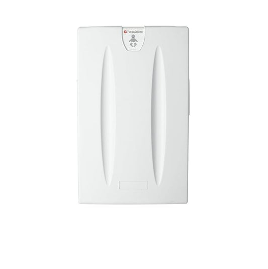 Foundations Classic Vertical Baby Diaper Changing Station, Wall Mount, Built in Liner Dispenser, One Handed Adjustable Safety Strap, Light Gray (100-EV)