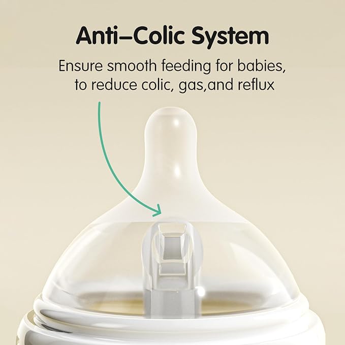 Natural Flow Baby Bottle Silicone Nipple, Extra Slow Flow (SS), 0+ Months, 4 Counts