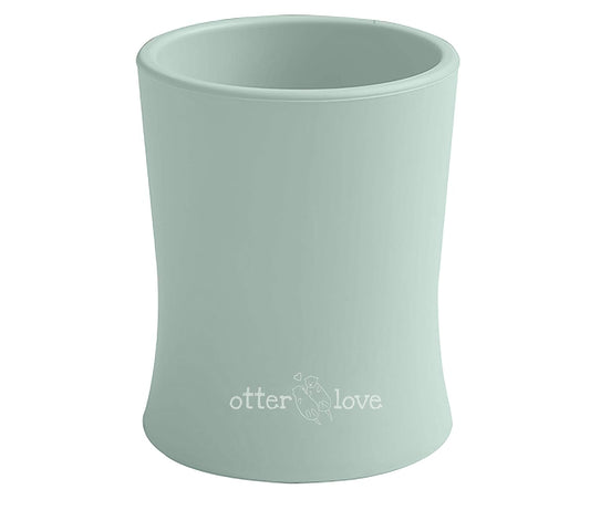 otterlove Silicone Baby & Toddler Training Cup - Pediatric OT Approved - 100% Platinum Pure LFGB Silicone - Unbreakable - Plastic Free - Tiny Cup Perfect for Baby Led Weaning (Sage)