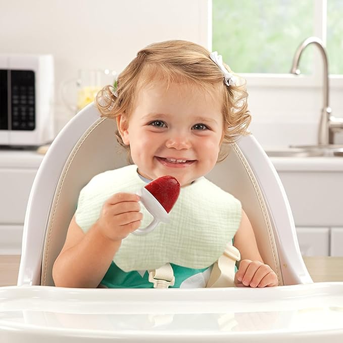 EllieHouse Baby Bibs for Girls Boys 8 Pack Muslin Drool Teeth Drooling Teething Bibs Muslin Cotton for Toddler Infant