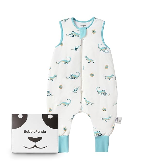 BubblePanda Rayon Made from Bamboo Toddler Sleep Sack with Feet 12-24 Months 1.0 Tog Ultra Soft Toddler Sleeping Sack 1t-2t Sleep Bag Walker Quilted Wearable Blanket with Legs 2-Way Zipper Lightweight