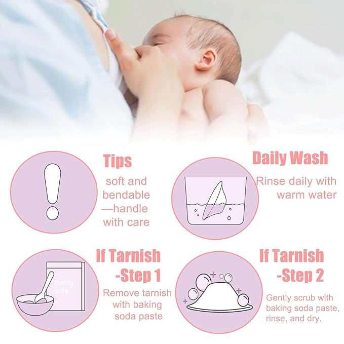 Silver Cups Breastfeeding - Nipple Shield for Nursing Newborn, Nipple Covers for Breastfeeding Essentials, Large Size