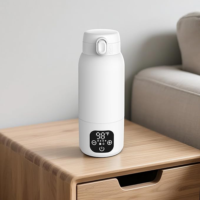 Bottle Warmer, Maypott Portable Fast Heating Bottle Warmer for Breast Milk, Formula, Water, 17.5 Ounce Large Capacity & Long Battery Life for All-Day Feeding, Milk Warmer On The Go, Travel Essentials