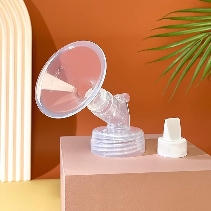 PumpMom-us 18mm Flange Pump Parts for Spectra S2 S1 9 Plus Breastpump, Flange Valve Tubing Backflow Protector, Not Original Spectra S2 Accessories (18mm)