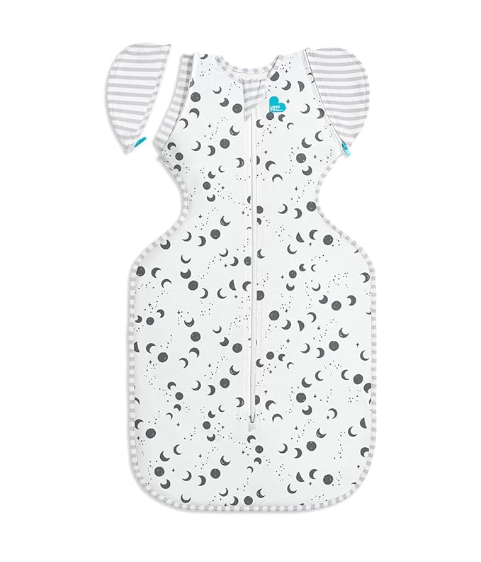 Love to Dream Swaddle Up Transition Swaddle, Silky-Lux, Luxuriously Super Soft and Luxurious 100% Viscose, Patented Zip-Off Wings, Gently Help Baby Transition, Lite 0.2 TOG, 19-24 lbs, Monscape White