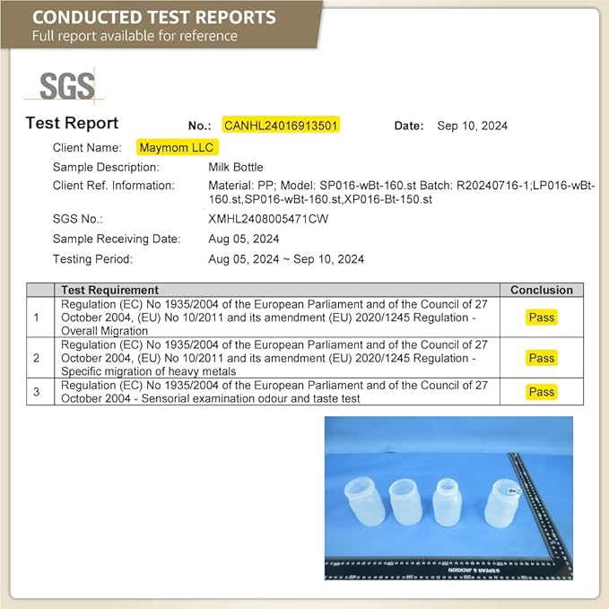 Maymom Wide Neck Breastmilk Collection n Storage Bottle 5.4 oz; Re-markable SureSeal Disc. Fits Spectra S2 Spectra S1 9 Plus.