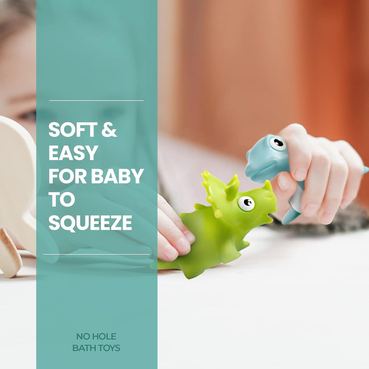 Hely Cancy Infant Bath Toys for 18 Months - No Hole Animal Bathtub Toys, Baby Bath Tub Toys