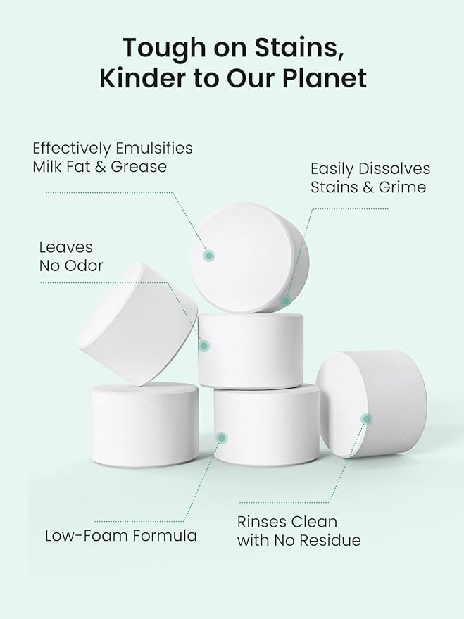 GROWNSY Washing Detergent Tablets 200PCS for Momcozy, Baby Brezza Bottle Washer, Bottle Washer Tablets Compatible with All Brands Baby Bottle Washers