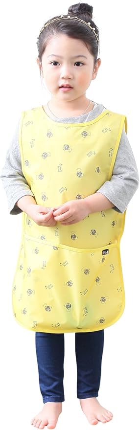 Kids Painting Apron – Waterproof Art Smock for Toddlers & Preschoolers, Messy Play, Baking, Crafts, Cooking, Mealtime