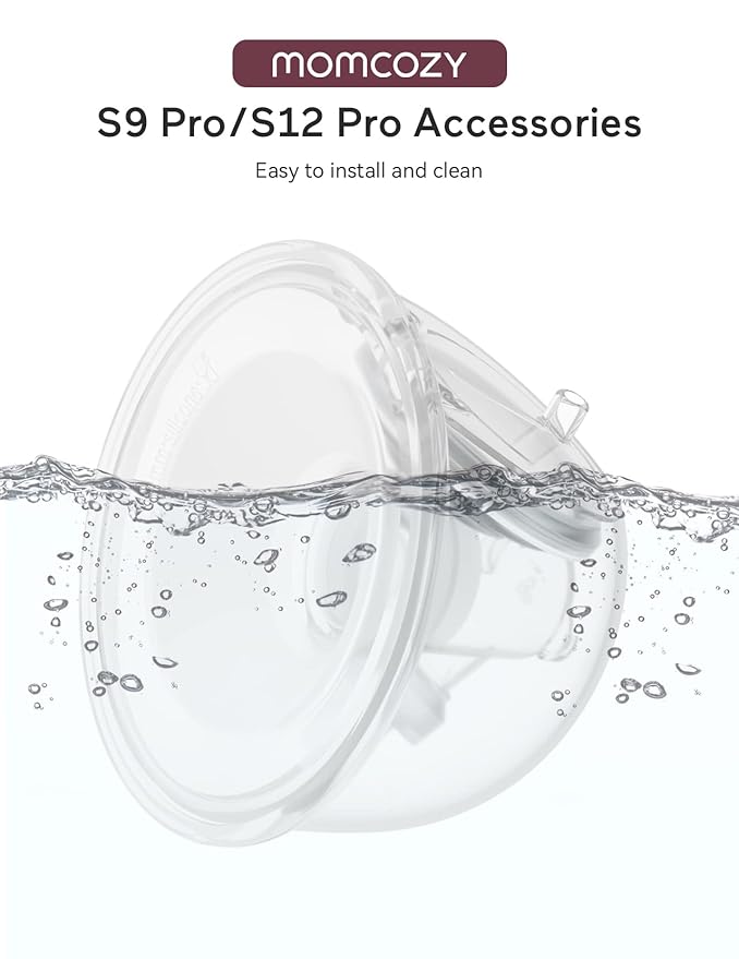 Momcozy Original S9 Pro/S12 Pro Replacement Accessories, Only Compatible with Momcozy S9 Pro/S12 Pro Breast Pump NOT for S9/S12 (Single-Sealed Full Set Collector Cup with 24mm Flange,180ml, 1 Pack)