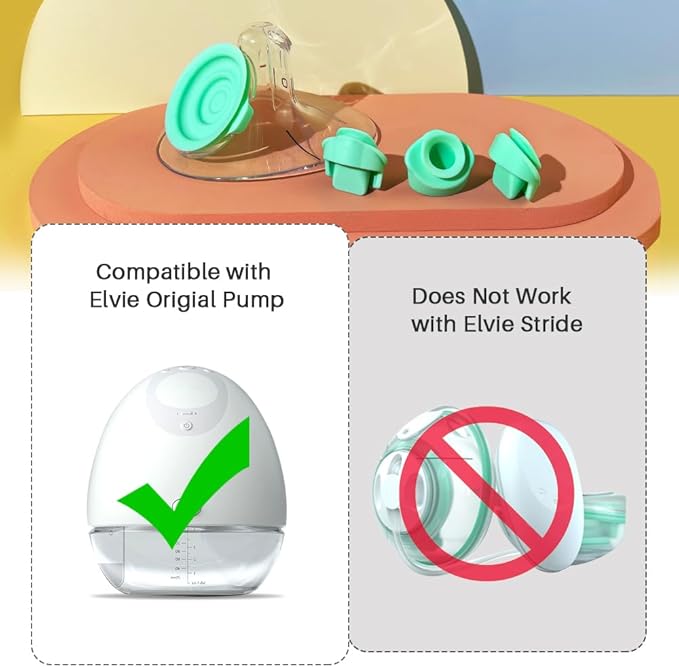 TB Tbuymax 8pc Duckbill Valves 4pc Pump Seals Diaphragm Compatible with Wearable Elvie Breast Pump and Pump Parts Replacement Membrane Parts