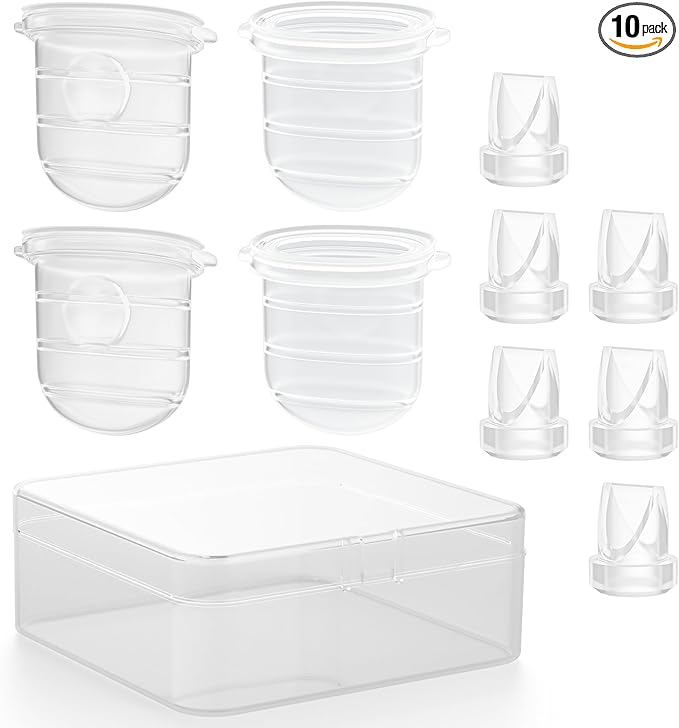 Diaphragm & Duckbill Valve Set Compatible with Momcozy M6 Breast Pump, Includes 6 Duckbill Valves and 4 Diaphragms, Pump Parts Works with Mobile Style M6