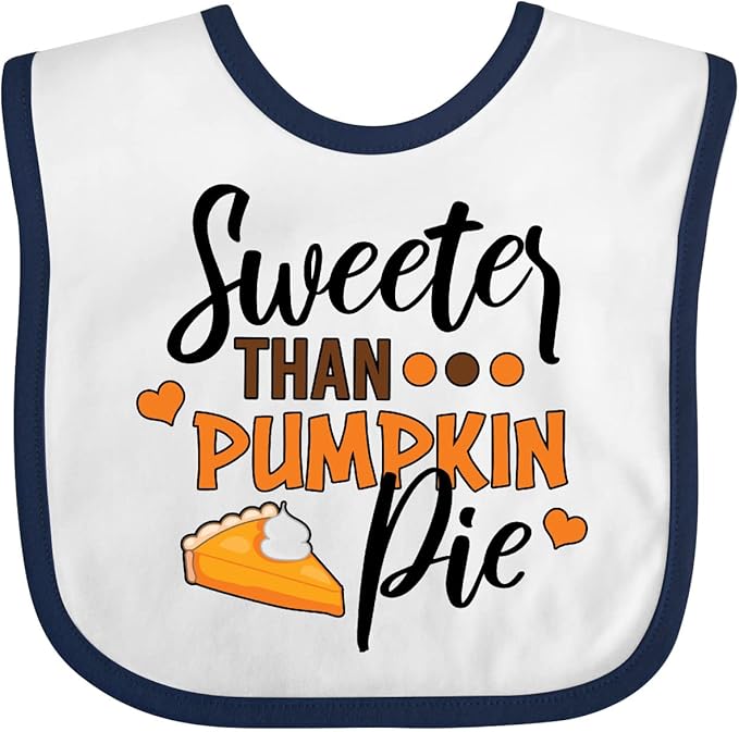 inktastic Thanksgiving Sweeter Than Pumpkin Pie Baby Bib