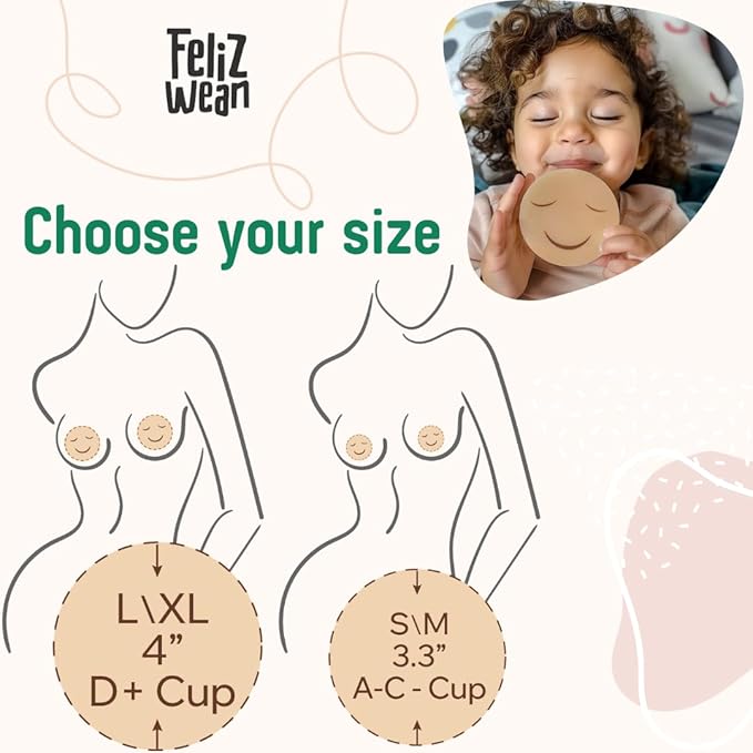 Weaning Breastfeeding 3.3" Nipple Covers for Toddlers– Breastfeeding Weaning Nipple Shields, Breast Nursing