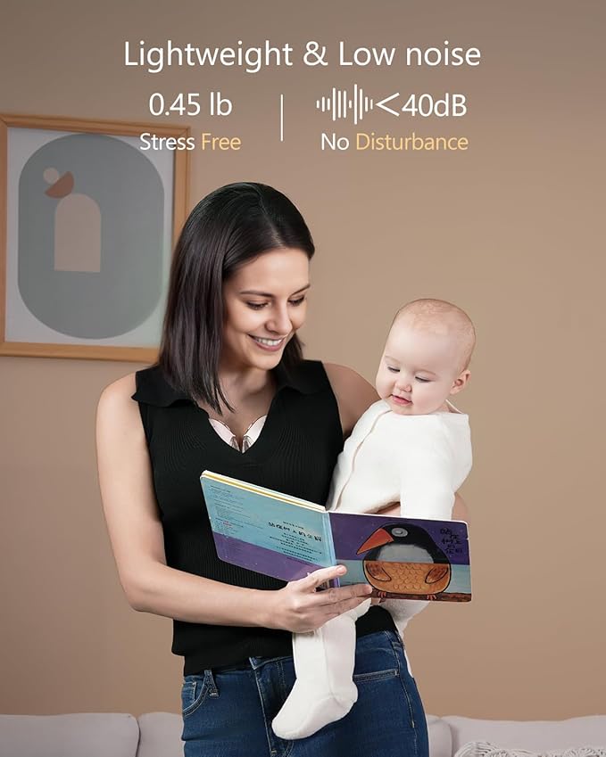 Wearable Breast Pump, Quiet Breast Pump Hands Free for Travel, Portable & Electric Breastfeeding Pump with 3 Modes & 12 Levels, 18/21/24mm, 2 Pack, Pink