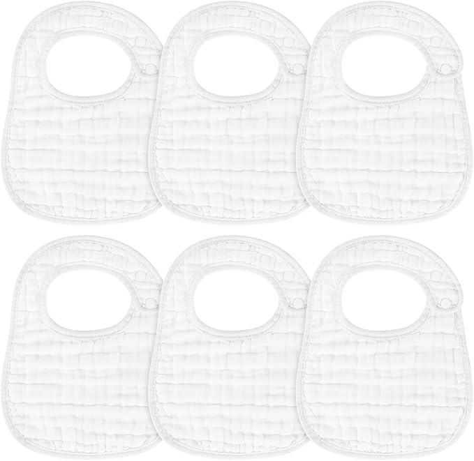 Accmor Muslin Baby Drool Bibs 6 Pack Baby Bandana Drool Bibs Soft Cotton Baby Bandana Bibs for Teething Drooling