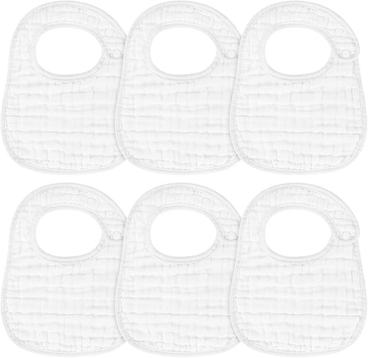 Accmor Muslin Baby Drool Bibs 6 Pack Baby Bandana Drool Bibs Soft Cotton Baby Bandana Bibs for Teething Drooling
