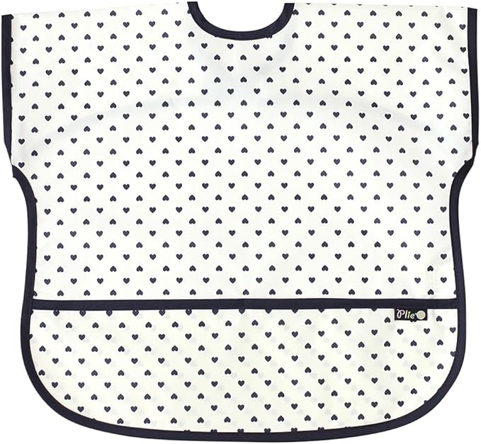 Short Sleeve Waterproof Bib for Toddlers – Feeding Apron for Mealtime, Daycare, Self-Feeding & Messy Play, Baby Bib