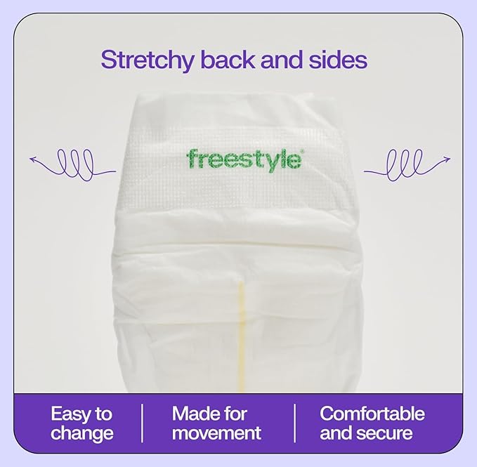 Freestyle BambooTek Diapers – (Size 3) Hyper Absorbent & Non-Toxic – Disposable Diapers for Sensitive Skin – Ultra Soft Diaper's (16-28 lbs) – 56 Count