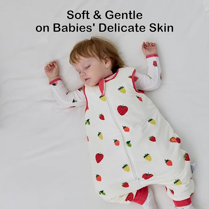 BubblePanda Rayon Made from Bamboo Toddler Sleep Sack with Feet 12-24 Months 1.0 Tog Ultra Soft Toddler Sleeping Sack 1t-2t Sleep Bag Walker Quilted Wearable Blanket with Legs 2-Way Zipper Lightweight