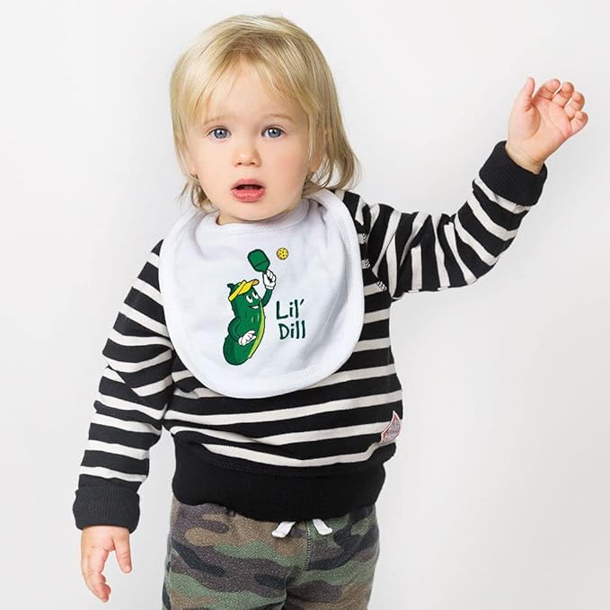 ChalkTalkSPORTS Pickleball Baby & Infant Bibs | Soft Microfiber Pickleball Baby Bibs