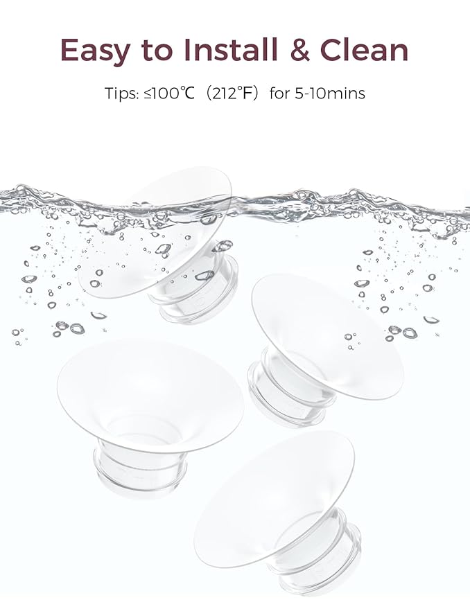 Momcozy Original Replacement Accessories for M5| M6| M9, Food-Grade Silicone & BPA Free, Original Breastfeeding Parts, Inserts 15/17/19/21mm