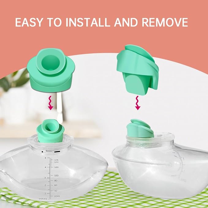 TB Tbuymax 8pc Duckbill Valves 4pc Pump Seals Diaphragm Compatible with Wearable Elvie Breast Pump and Pump Parts Replacement Membrane Parts