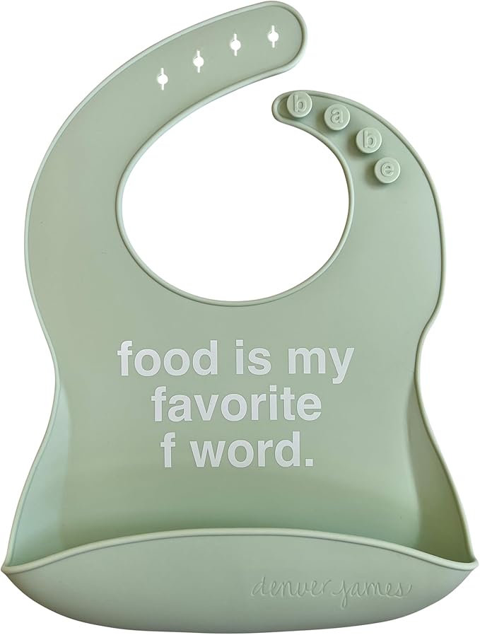 Denver James Silicone Feeding Bibs | Dishwasher Safe. Waterproof. Adjustable.