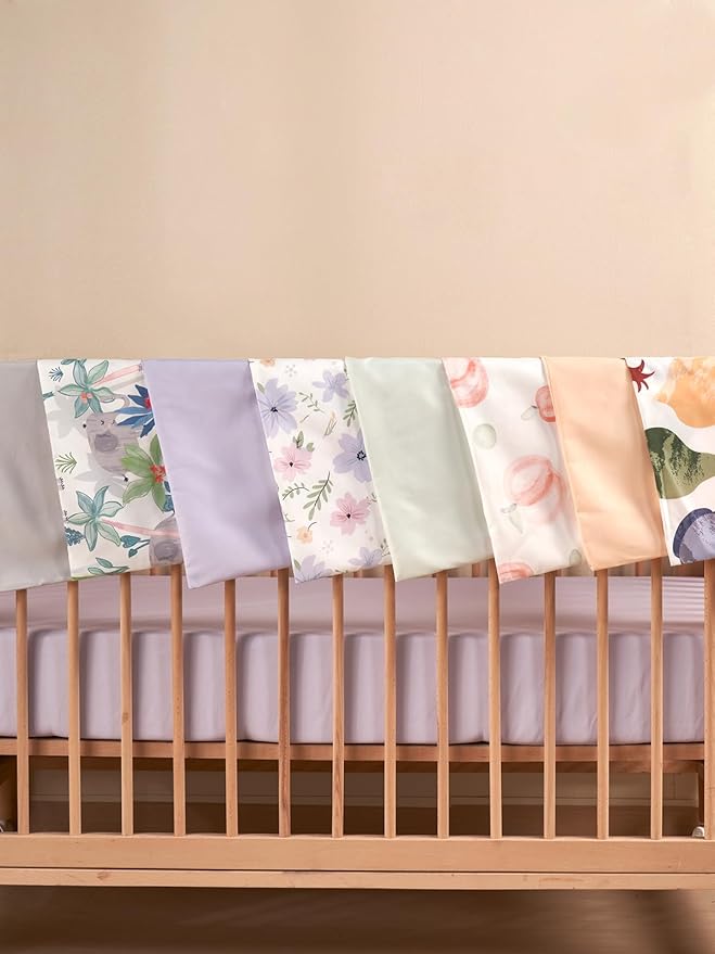 TILLYOU Toddler Pillowcases 13 x 18 Travel Pillow Case 2 Pack, Kids Pillowcases Machine Washable with Envelope Closure, Brilliant Little Flowers