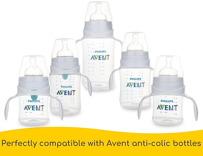 Baby Bottle Handles for Philips Avent Anti-Colic and AirFree Vent Baby Bottles, Compatible Avent Bottle Holder for Baby, 2 Count