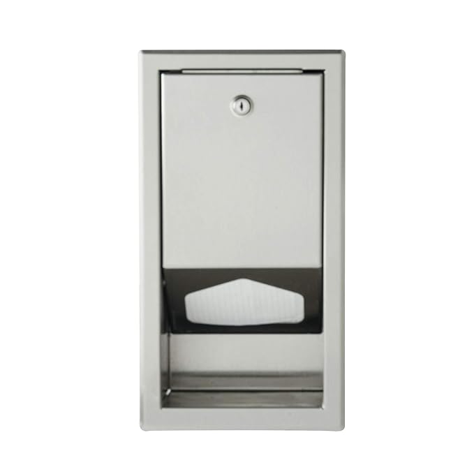 Foundations Wall Mounted Paper Liner Dispenser for Baby Changing Stations in Commercial Restrooms, Easy to Install, Meets All Safety Standards in USA, Canada & Europe (Stainless Steel)