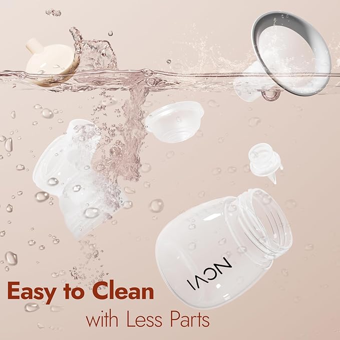 NCVI Electric Breast Pump 8132, VibeRelief Micro-Vibration Massage to Ease Discomfort, Ultra Comfortable Hospital-Grade Suction, Fully Adjustable, Rechargeable Portable Pump for Breastfeeding Moms