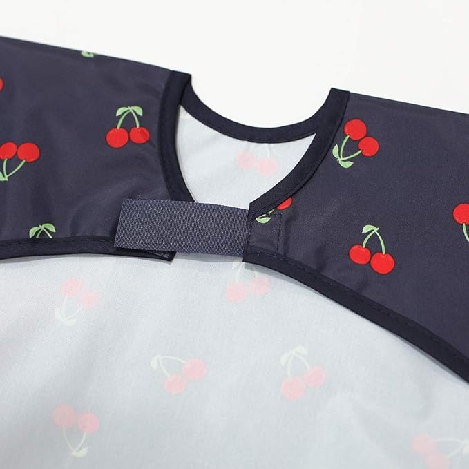 Short Sleeve Waterproof Bib for Toddlers – Feeding Apron for Mealtime, Daycare, Self-Feeding & Messy Play, Baby Bib