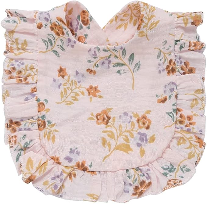 4 PACK Solid Muslin Baby Drool Bibs Set for Unisex Boys Girls Cotton Adjustable Teething Feeding Drooling Bibs