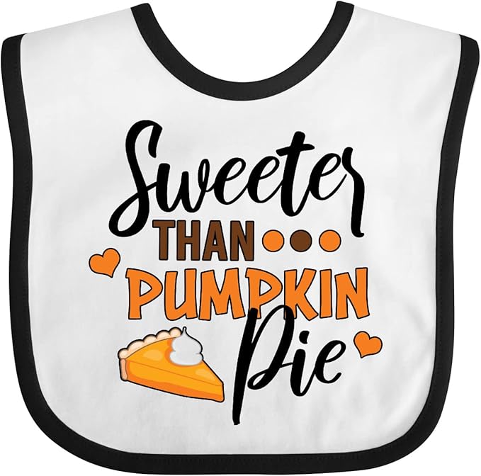 inktastic Thanksgiving Sweeter Than Pumpkin Pie Baby Bib